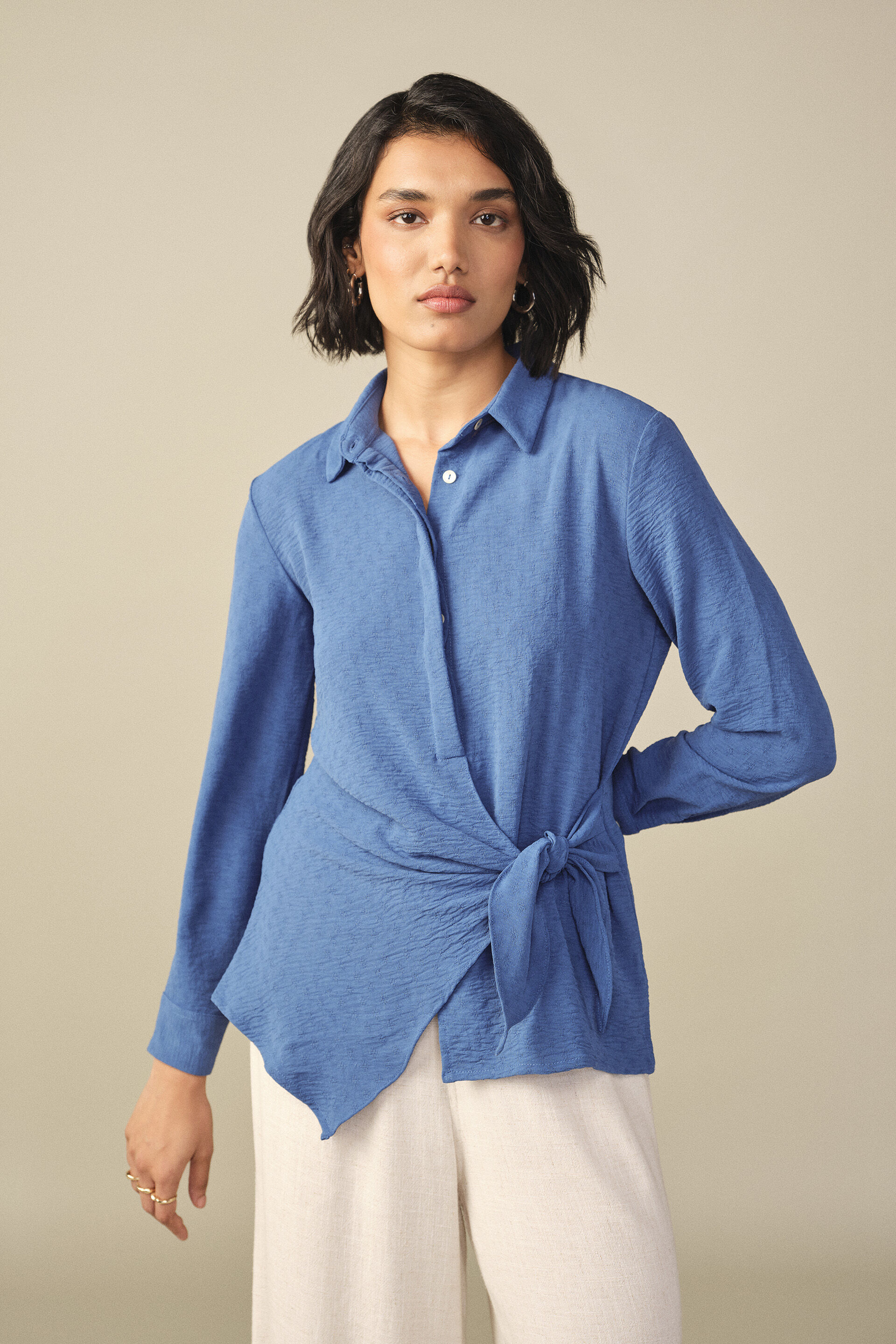 Wrap Style Top in Blue